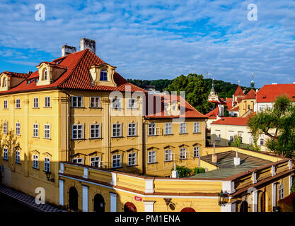 Mala Strana, Lesser Town, elevated view, Prague, Bohemia Region, Czech Republic Stock Photo