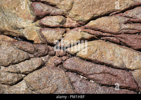 Fractured And Weathered Sandstone Surface Stock Photo