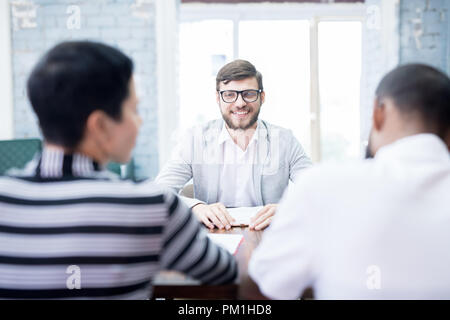 Job applicant having an interview Stock Photo