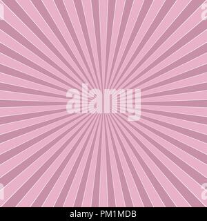 Pink abstract dynamic sun rays background - retro design Stock Vector