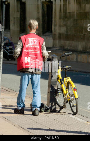 Big Issue vendor Stock Photo