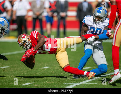 Detroit Lions defensive back Dee Virgin (30) steps on the line for