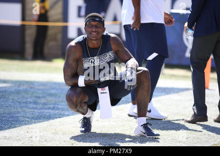 Los Angeles, CA, USA. 16th Sep, 2018. Los Angeles Rams wide receiver Stephen Mitchell Jr. during the NFL Arizona Cardinals vs Los Angeles Rams at the Los Angeles Memorial Coliseum in Los Angeles, Ca on September 16, 2018. Jevone Moore Credit: csm/Alamy Live News Stock Photo