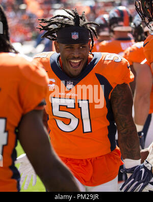 Denver Broncos outside linebacker Todd Davis (51) during a morning