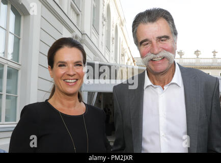 17 September 2018, Berlin: Former figure skater Katarina Witt arriving