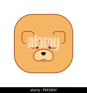 Chow Chow face. Dog head. Vector illustration Stock Vector
