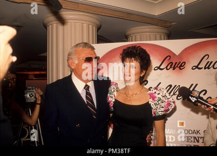 Gary Morton and Lucy Arnaz at the Eastman Second Century Award Ceremony honoring Lucille Ball, 1989.  File Reference # 1238 024THA Stock Photo