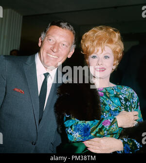 Lucille Ball accompanied by her husband Gary Morton, circa 1966.   File Reference # 1239 010THA © JRC /The Hollywood Archive - All Rights Reserved Stock Photo