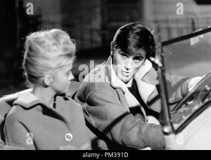 Alain Delon and Ann-Margret during the making of 'Once a Thief' 1965.   File Reference # 1263 001THA © JRC /The Hollywood Archive - All Rights Reserved Stock Photo