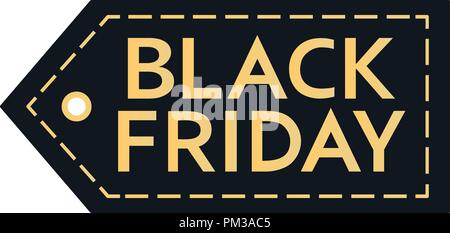 Black Friday sale. Inscription design template. Black Friday banner. Isolated vector illustration on white background. Stock Vector