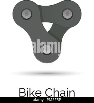 Bicycle chain links 3 pieces Stock Vector