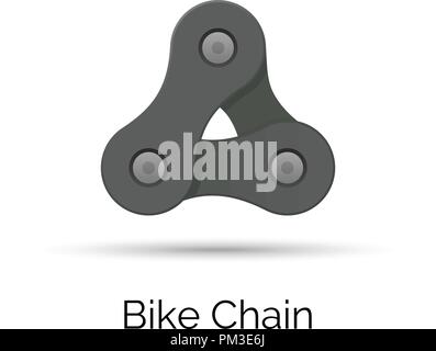 Bicycle chain links 3 pieces Stock Vector
