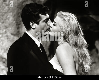 Marcello Mastroianni and Anita Ekberg ''La Dolce Vita', 1960.  File Reference # 30732 384THA Stock Photo