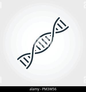 Dna icon. Line style icon design Dna icon design from medicine collection. Pictogram isolated on white. Perfect for web design, apps, software, print. Stock Vector