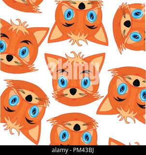 Vector illustration of the mug of the fox decorative pattern Stock Vector