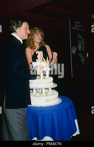 Hugh Hefner and Penny Baker at the Playboy 30th Anniversary Issue Party