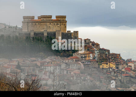Piccolomini castle in celano.Abruzzo Stock Photo