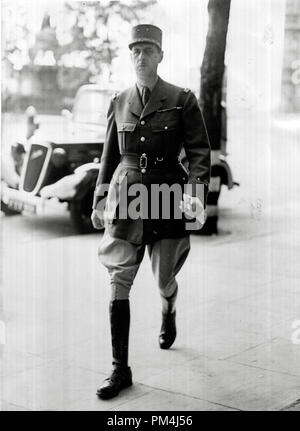 Charles de Gaulle circa 1944   File Reference # 1003 529THA Stock Photo