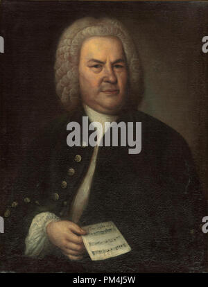 Johann Sebastian Bach (1685-1750)-  painting by Elias Gottlob Haussmann 1746. Painting current location, Stadtgeschichtliches Museum Leipzig, Germany   File Reference # 1003 541THA Stock Photo