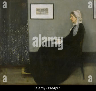 Arrangement in Grey and Black No. 1 (Alternate Titles: Portrait of the Artist's  Mother, Whistler's Mother) by James Abbott McNeill Whistler  Depicted person: Anna McNeill Whistler  Place of creation: London, Summer 1871  oil on canvas   File Reference # 1003 614THA Stock Photo