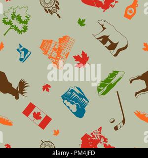 Canada seamless pattern. Stock Vector
