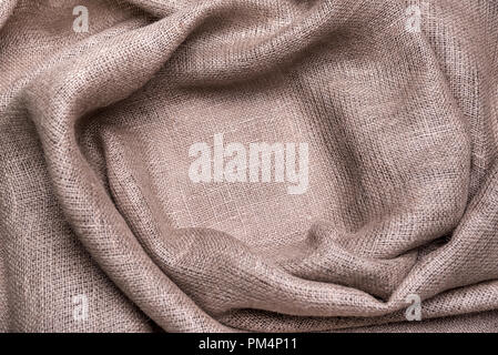 Cloth burlap. The texture is clearly visible. Stock Photo