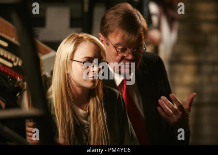 Film Still / Publicity Still from 'A Prairie Home Companion' Lindsay Lohan, Garrison Keillor © 2006 Picturehouse Photo Credit: Melinda Sue Gordon  File Reference # 30737356THA  For Editorial Use Only -  All Rights Reserved Stock Photo