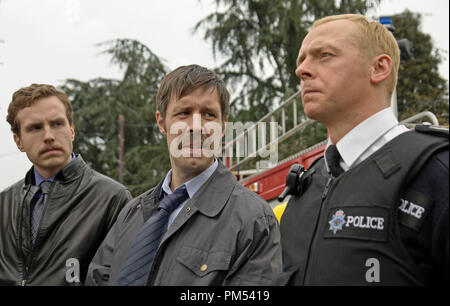 'Hot Fuzz'  Rafe Spall, Paddy Considine, Simon Pegg  © 2007 Rogue Pictures Stock Photo