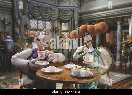 Studio Publicity Still from 'Wallace & Gromit: The Curse of the Were-Rabbit'  Wallace, Lady Campanula Tottington © 2005 DreamWorks      File Reference # 307361467THA  For Editorial Use Only -  All Rights Reserved Stock Photo