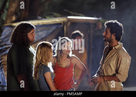 Studio Publicity Still from 'Lost' (Episode Name: Further Instructions) Jorge Garcia, Emilie de Ravin, Kiele Sanchez, Rodrigo Santoro 2006 Photo credit: Mario Perez  File Reference # 307371954THA  For Editorial Use Only -  All Rights Reserved Stock Photo