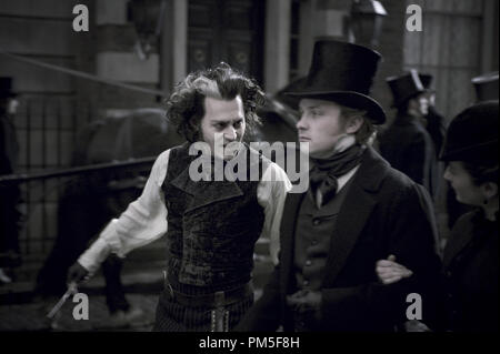 Studio Publicity Still from 'Sweeney Todd: The Demon Barber of Fleet Street' Johnny Depp © 2007 Warner  Photo credit: Peter Mountain   File Reference # 307381458THA  For Editorial Use Only -  All Rights Reserved