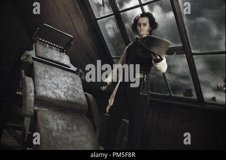 Studio Publicity Still from 'Sweeney Todd: The Demon Barber of Fleet Street' Johnny Depp © 2007 Warner  Photo credit: Peter Mountain   File Reference # 307381460THA  For Editorial Use Only -  All Rights Reserved