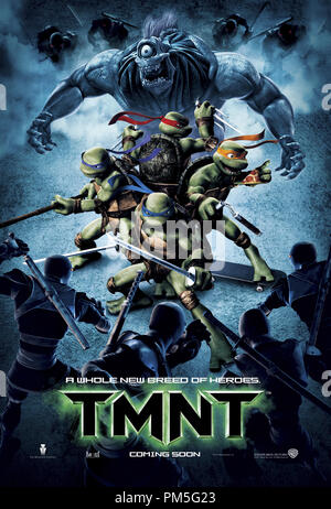 'TMNT' ('Teenage Mutant Ninja Turtles') Poster © 2007 Warner    File Reference # 307381829THA  For Editorial Use Only -  All Rights Reserved Stock Photo