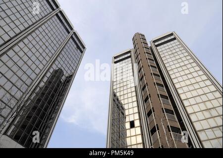 Milan (Italy), northern suburbs, empty and never used office buildings built in the 80s by the controversial and discussed businessman Salvatore Ligresti Stock Photo