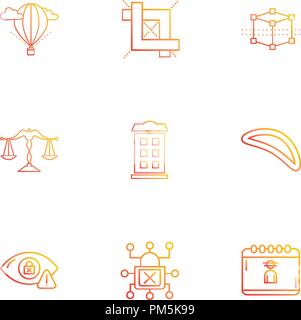 balloon , justice , building , cyber , security ,internet  security , stationary items , Stock Vector