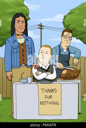 Film Still / Publicity Stills from 'King of the Hill' Episode: 'Spin the Choice' John Redcorn, Bobby Hill, Hank Hill November 19, 2000 File Reference # 30846404THA  For Editorial Use Only -  All Rights Reserved Stock Photo