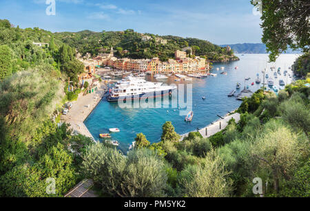 Luxury harbour of Portofino, Liguria, Italy Stock Photo