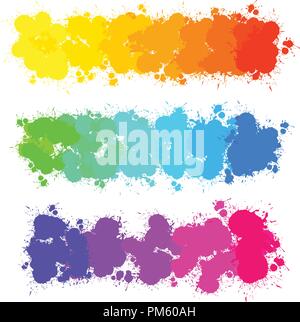 colorful color splashes gradients, vector background for print decoration. CMYK color space. Stock Vector
