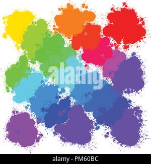 colorful splashes backgrounds pattern, vector background for print decoration. CMYK color space. Stock Vector