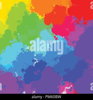 colorful splashes background. vector design for print decoration. CMYK color space. Stock Vector