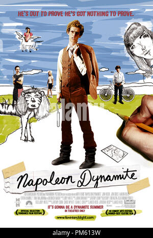 Film Still from 'Napoleon Dynamite' Poster Stock Photo