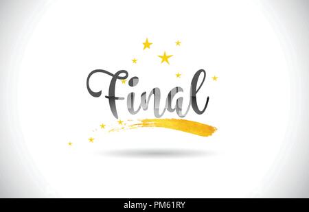 Final Handwritten Word Font with Vibrant Violet Purple Stars and ...