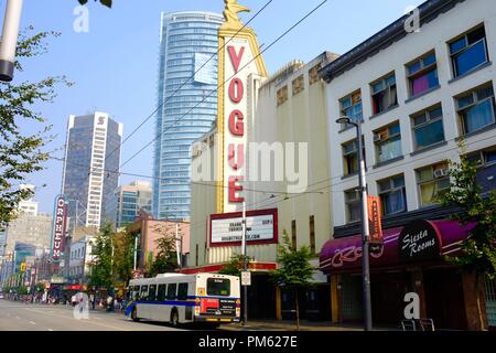 Vogue Theatre, Vancouver, British Columbia, Canada Stock Photo