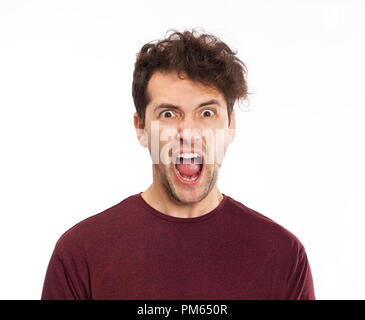Portrait of an angry young man Stock Photo