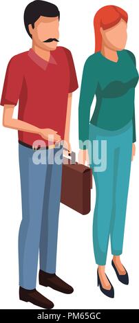 People avatar isometric Stock Vector