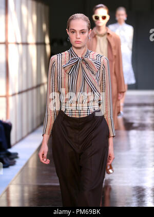 Models on the catwalk during the Burberry London Fashion Week SS19 show held at The South London Mail Centre Stock Photo Alamy