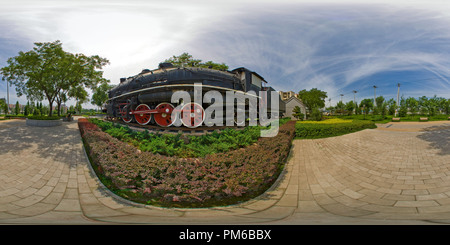 360 degree panoramic view of Exquisite Park-Railway engine