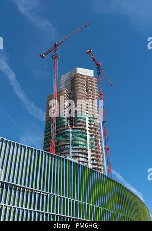 grand tower, a skyscraper building under construction in frankfurt am main, germany. Stock Photo