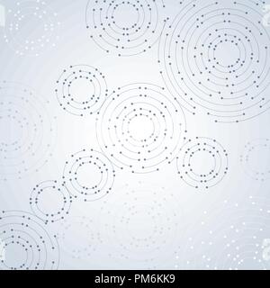 Geometric pattern with connected lines and dots. Stock Vector
