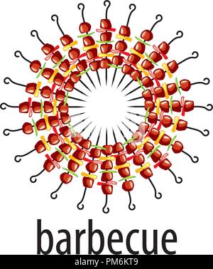 BBQ pattern with skewers. Vector illustration Stock Vector Image & Art ...